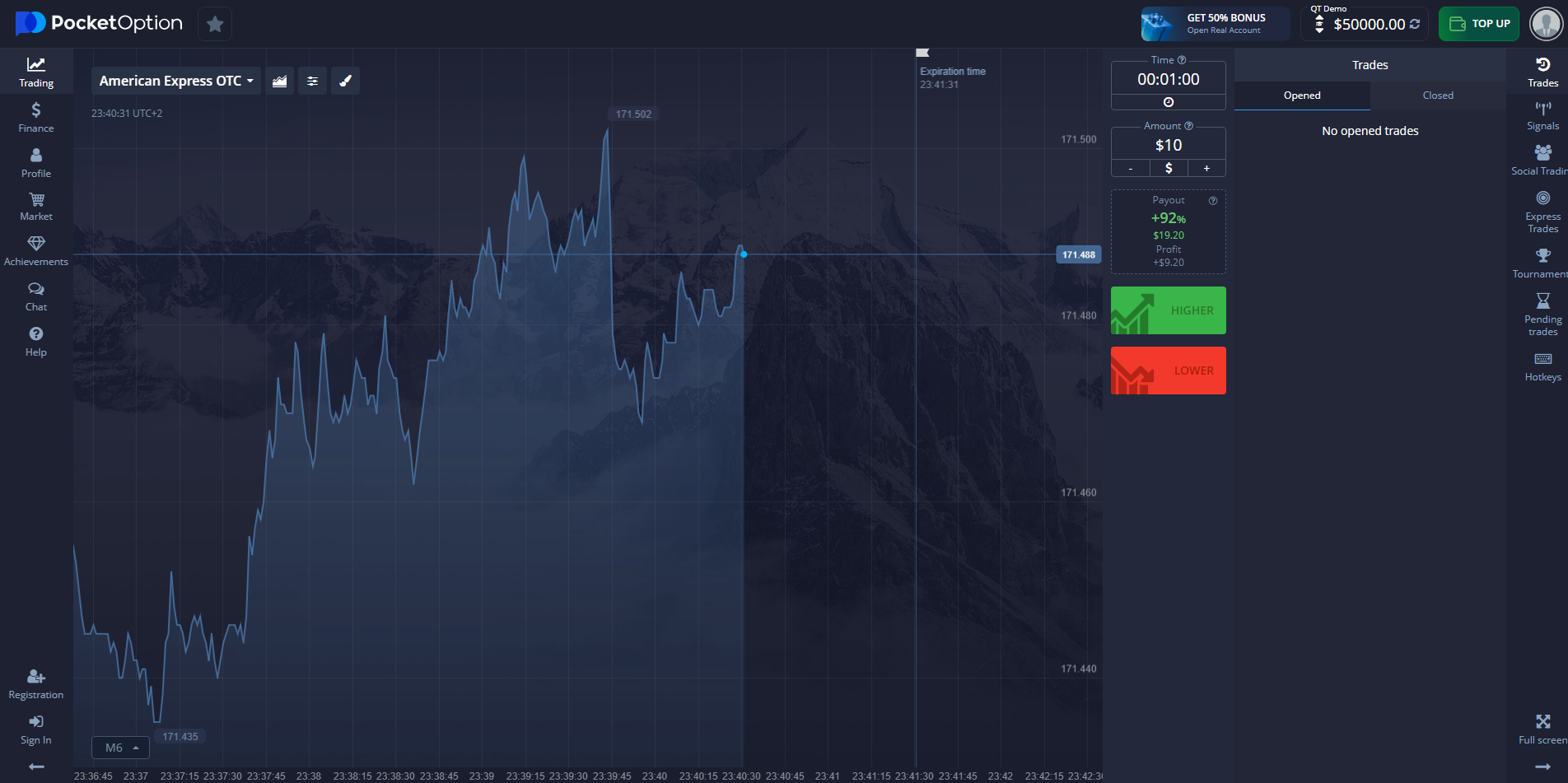 pocket option trading online